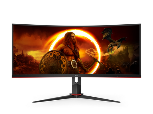 MONITOR AOC CU34G2X/BK 34"/VA,ZAKRIVLJEN,21:9/3440X1440/144HZ/1MS MPRT/HDMIX2,DPX2,USB/FREESYNC